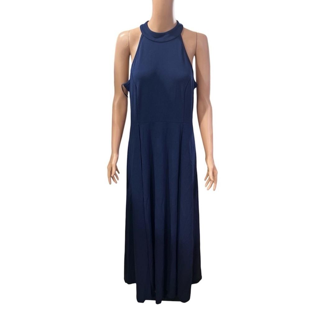 Mushare Womens Dress XL Sleeveless Long Navy